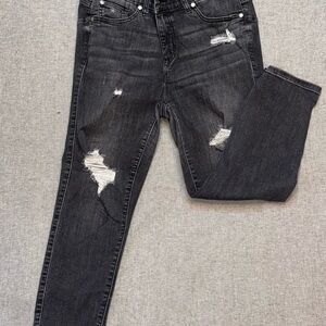 Torrid Black Distressed Skinny Jeans